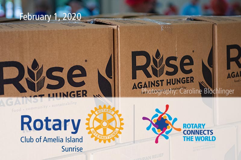 Rotary Club of Amelia Island at the 2020 Rise Against Hunger Event